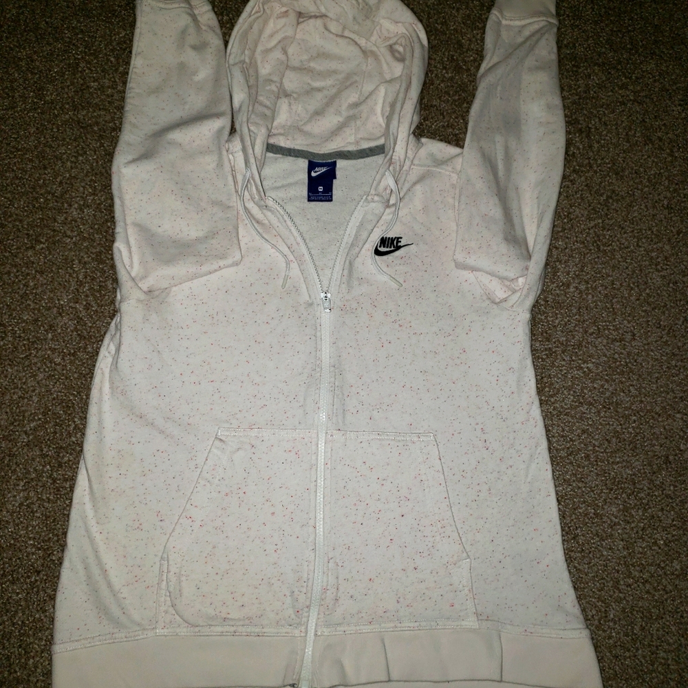 Nike Girls Hoodie Sweatshirt Size Medium White